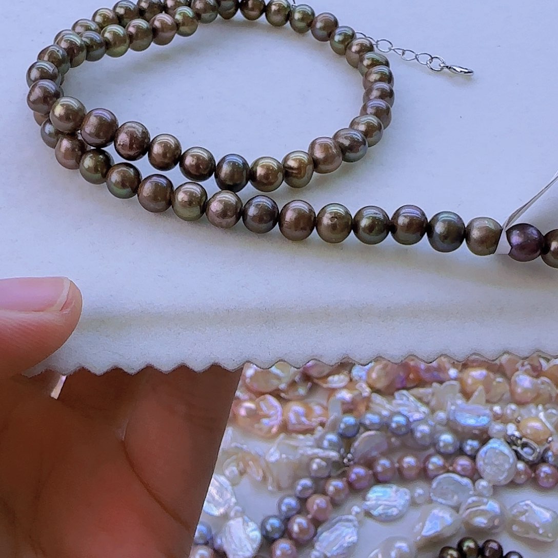 银S925镶嵌淡水珍珠508