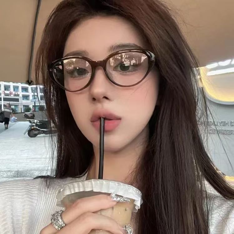 复古超轻眼镜女款潮流小众平光眼睛框架b