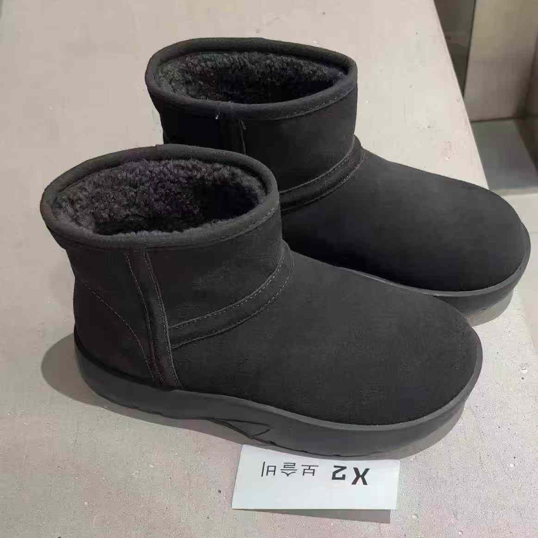 厚底增高加绒防水防滑女士冬季保暖复古雪地短靴2801