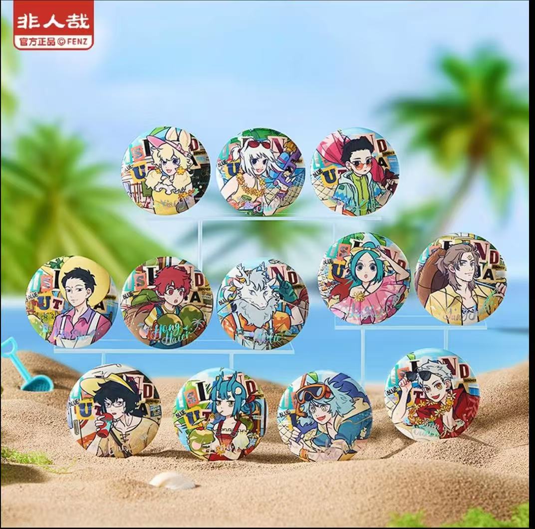 【非人哉X海岛乌托邦系列】正版马口铁吧唧拍立得透卡镭射票分子