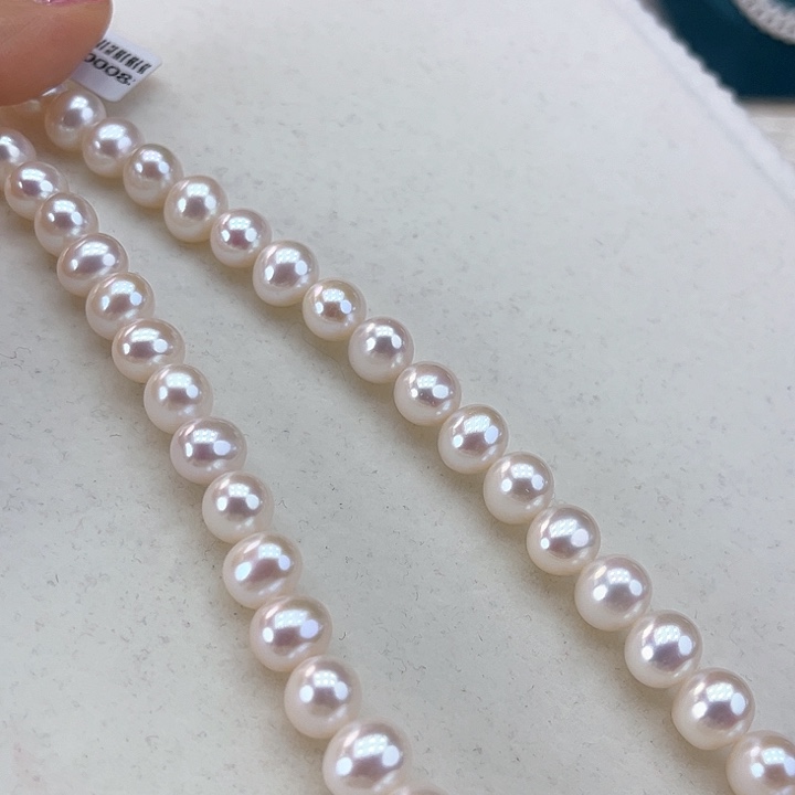淡水珍珠颈饰银S925镶嵌➕9-10极光高品天女粉