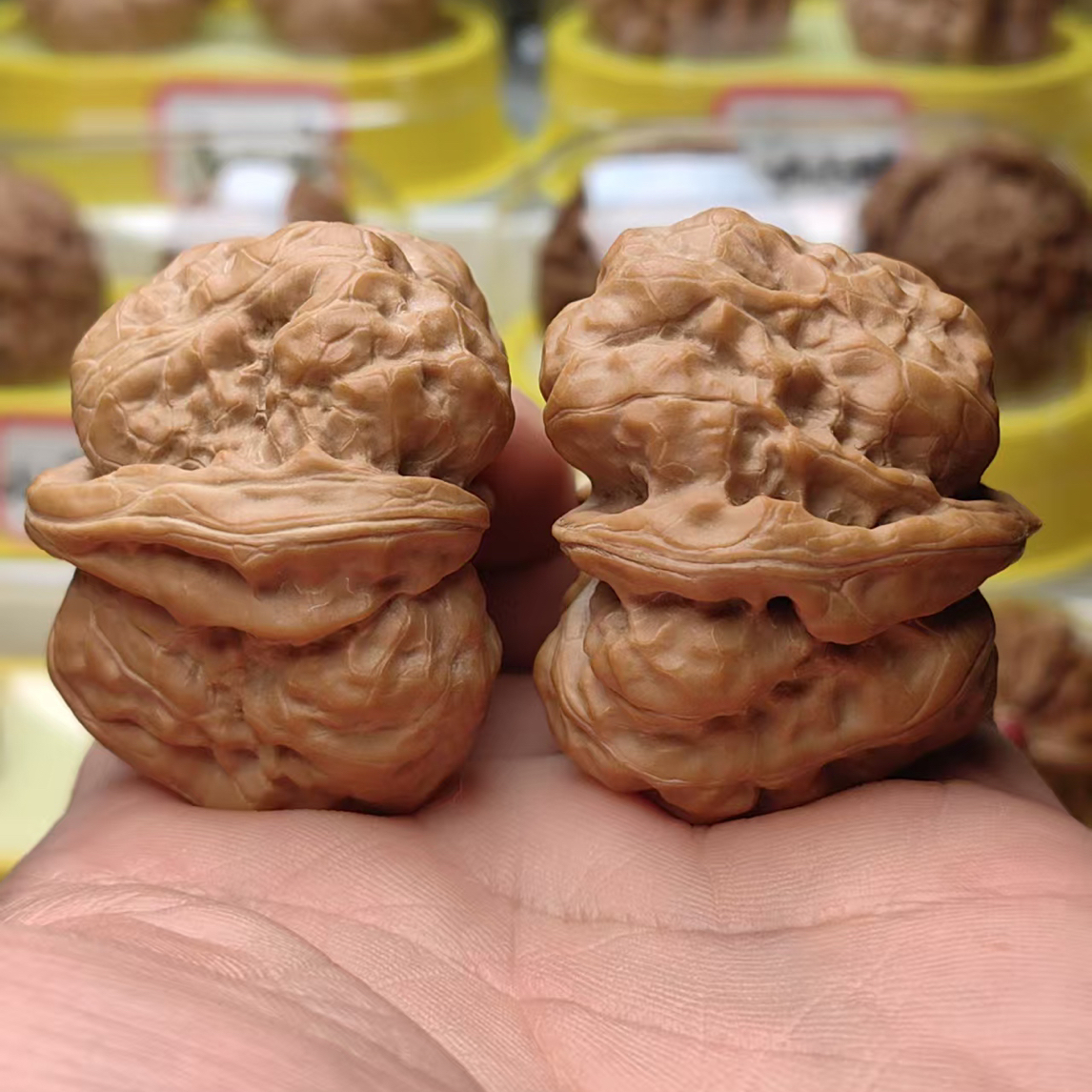 精品文玩核桃 肚47/48边43精品延庆山蛤蟆头，编号0646