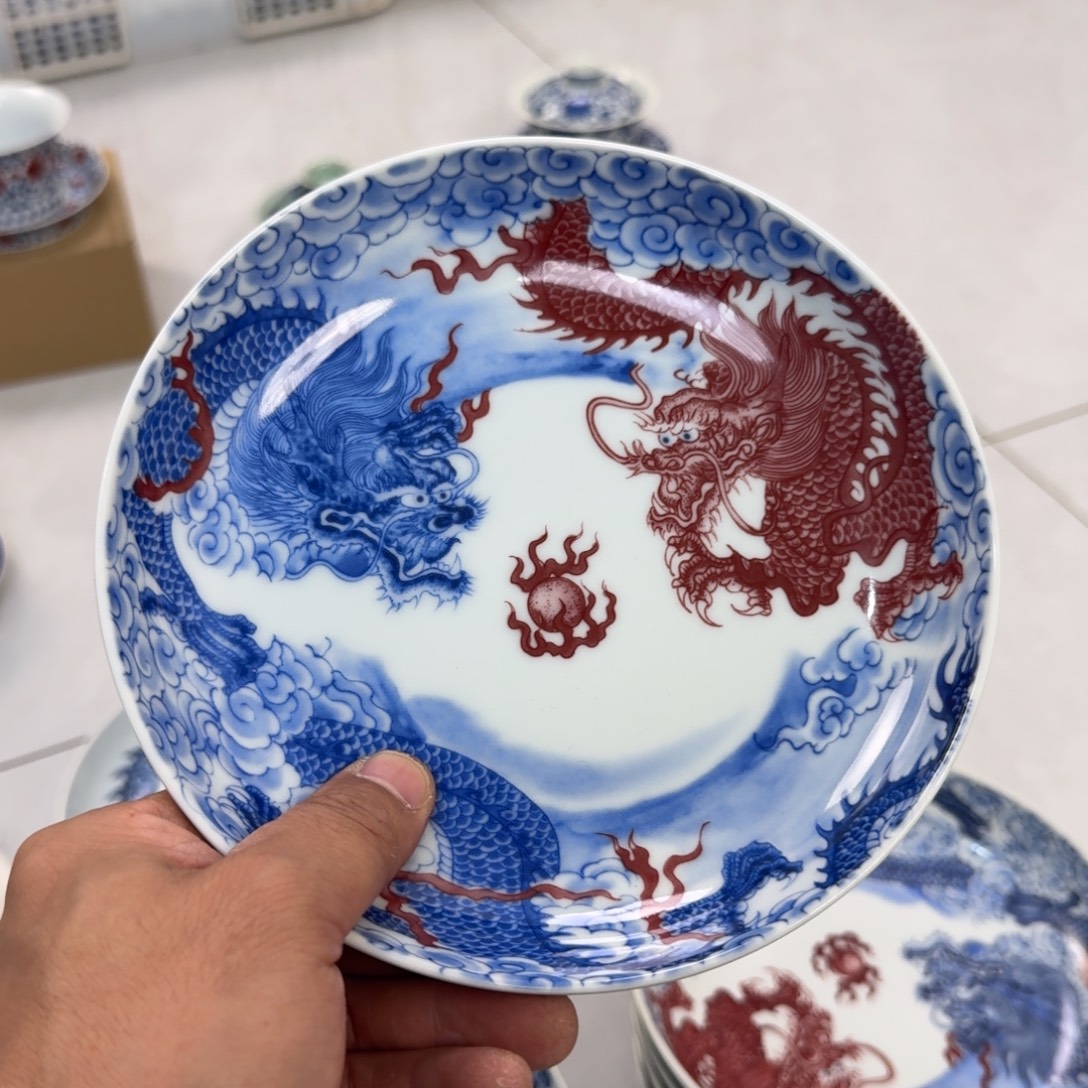 杯双龙戏珠大壶承