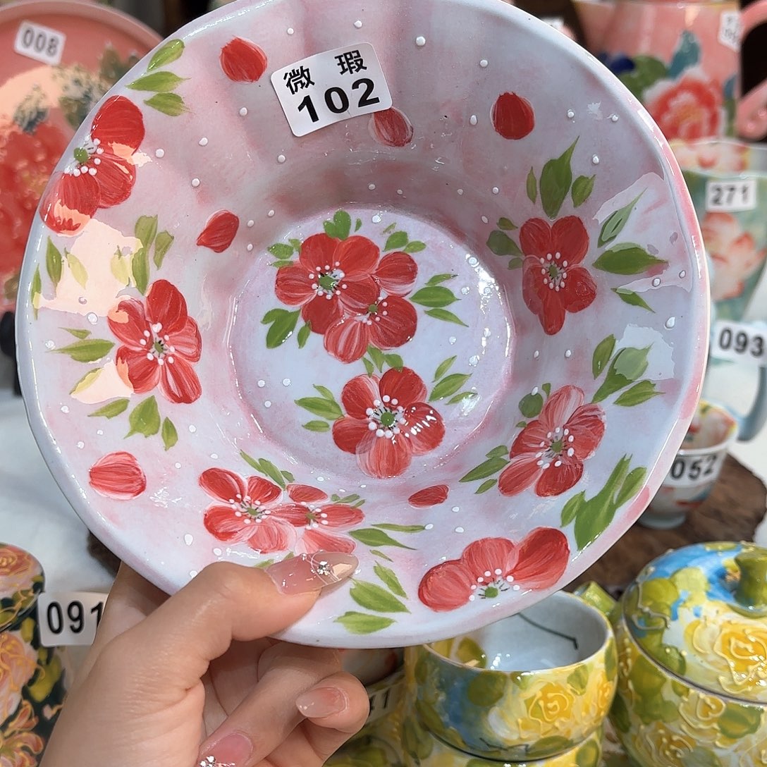 景德镇手绘高温釉下彩陶瓷茶具