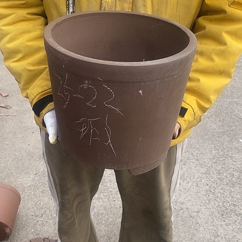 紫砂中国宜兴紫砂花盆，