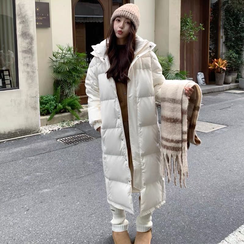 2025秋冬新款中戏羽绒服女过膝超长款冬季加厚宽松外套时尚百搭