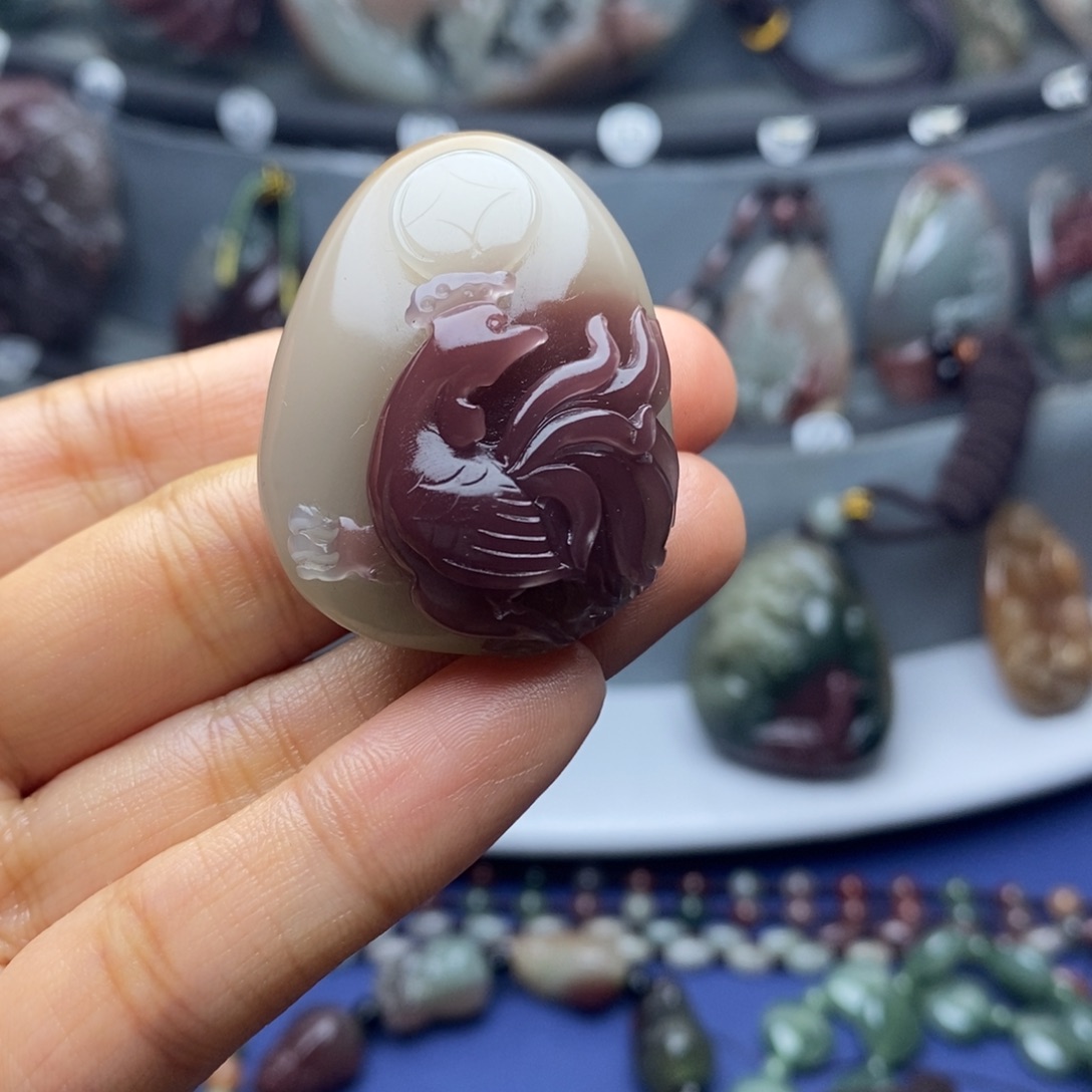 文***6玛瑙/玉髓未镶嵌吊坠(不含链)
