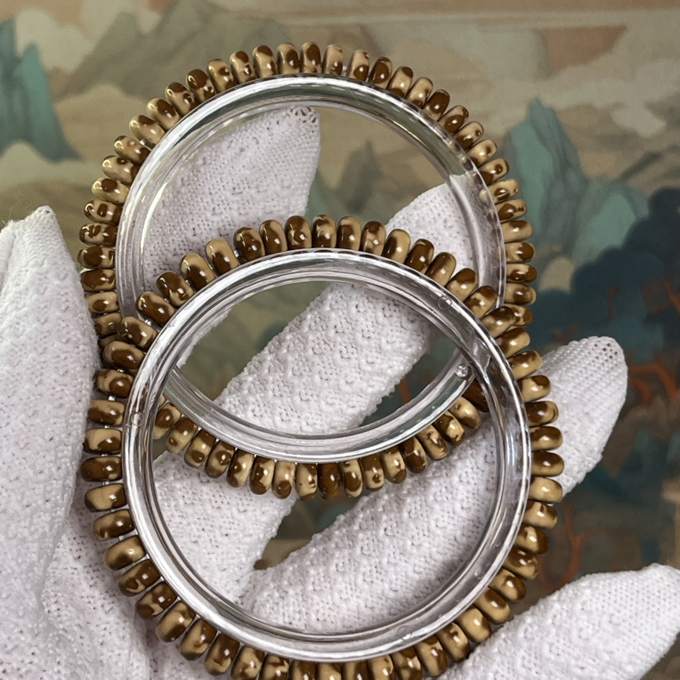 紫金鼠纯肉鼠尖算盘珠单圈文玩手串