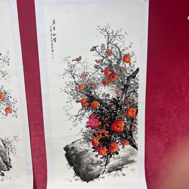 李老师四尺花鸟绘画