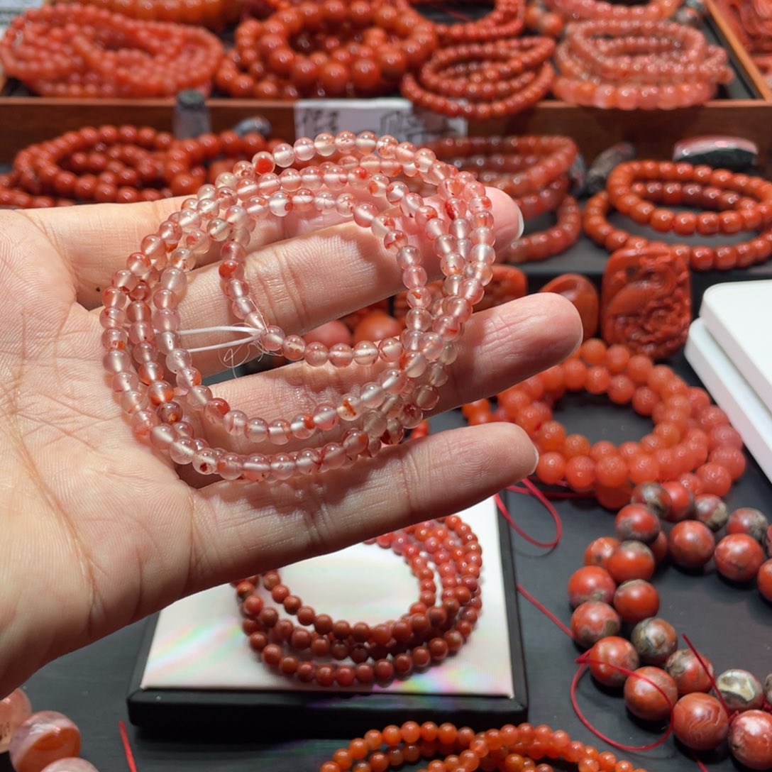 南红玛瑙手链未镶嵌