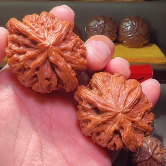 把件文玩核桃极品平谷大粗筋三棱48边孤品