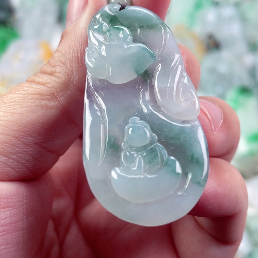 翡翠未镶嵌吊坠(不含链)