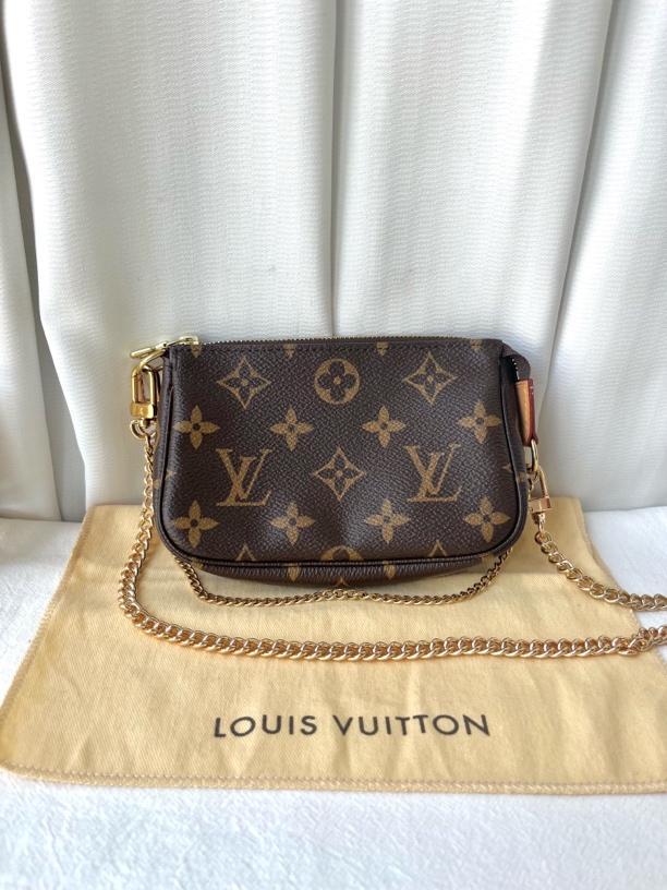 99新 LouisVuitton/路易威登 LV老花迷你麻将包手提单肩斜挎包