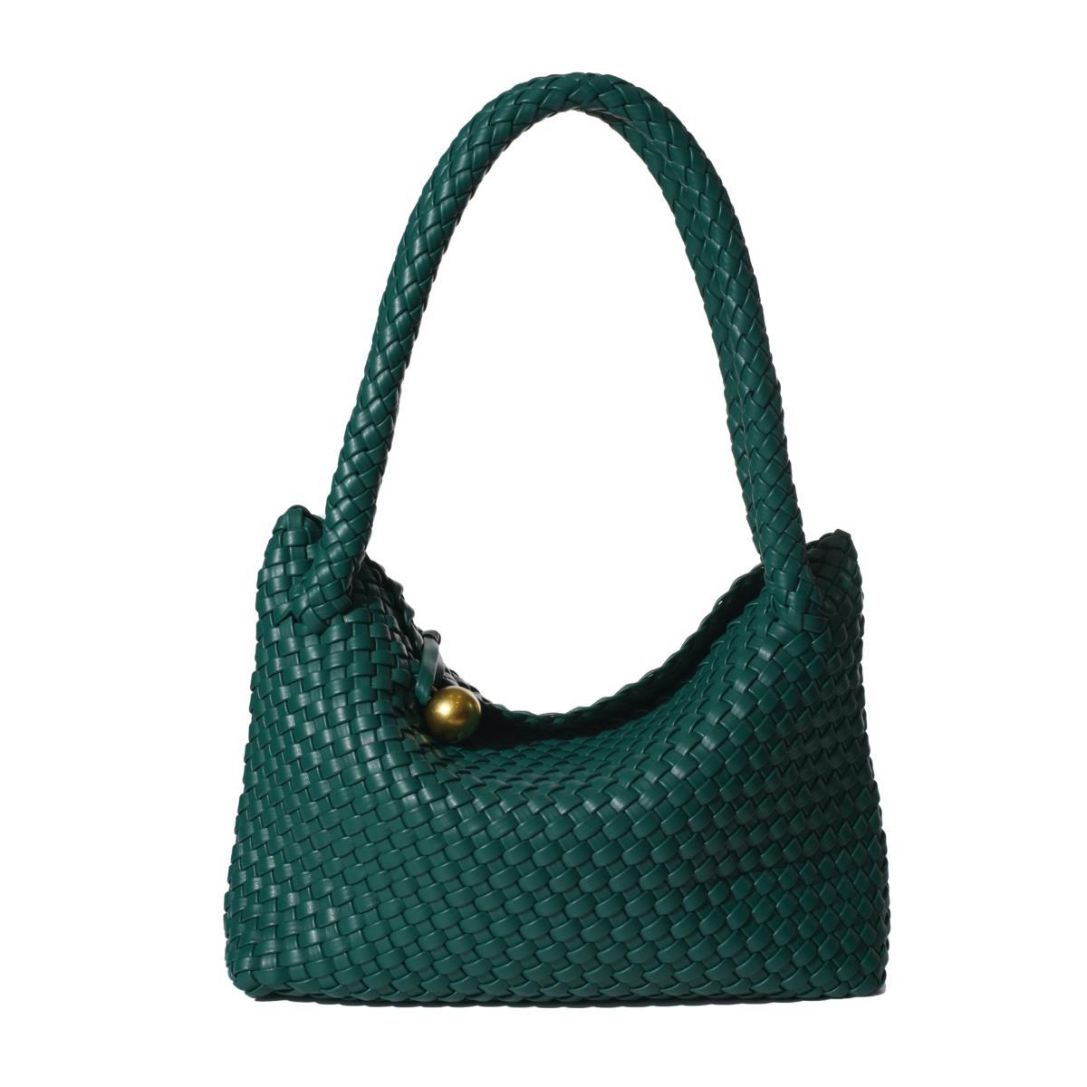 【晶晶的包】轻奢时尚简约风百搭女士新款手提包 祖母绿