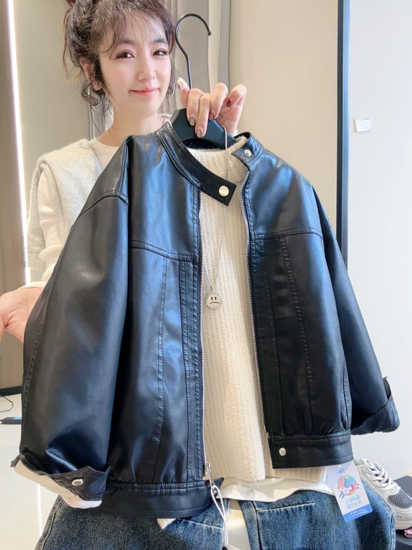 男童帅气机车外套皮衣加绒秋冬款酷帅男宝宝冬装衣服儿童加厚817