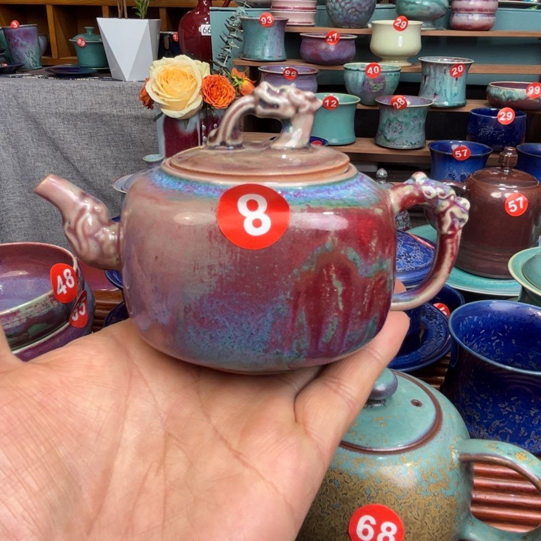 手工制作钧窑茶器