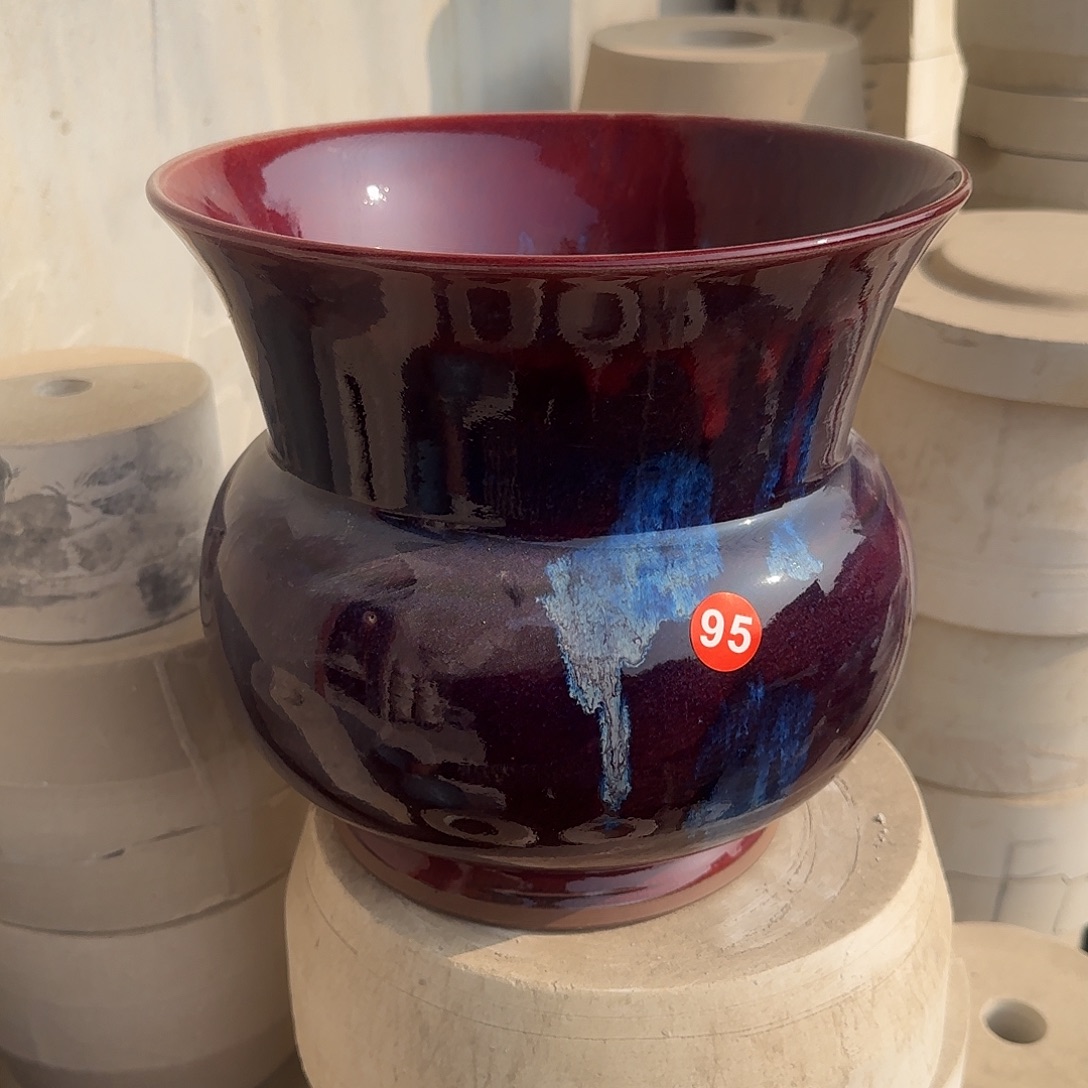 陶摆件郑家钧窑摆件微