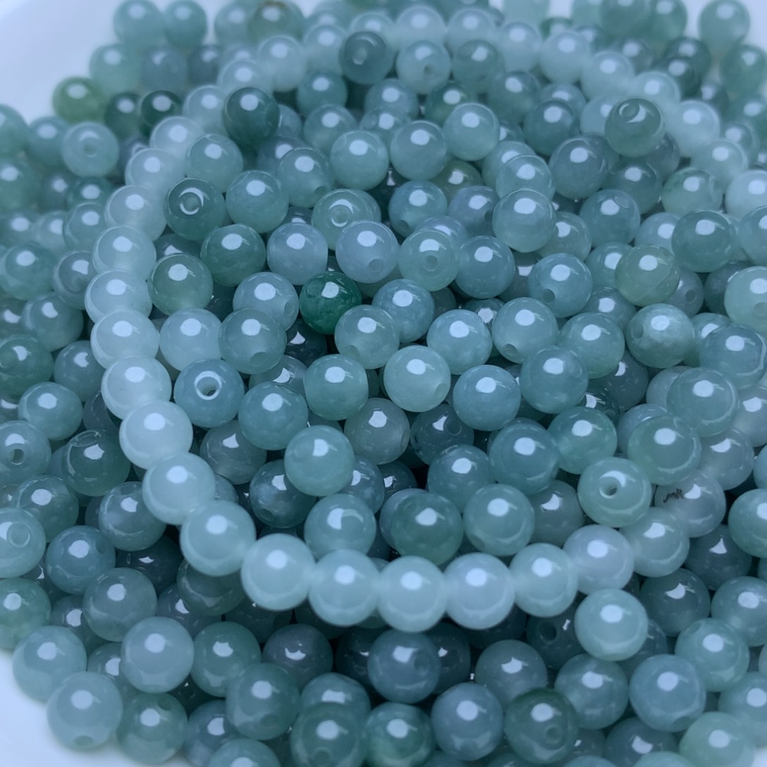 【闪购商品】翡翠手链未镶嵌卡4.7蓝水50颗