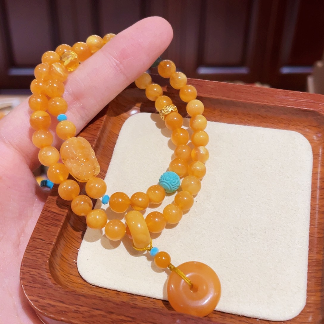 蜜蜡手链未镶嵌手串