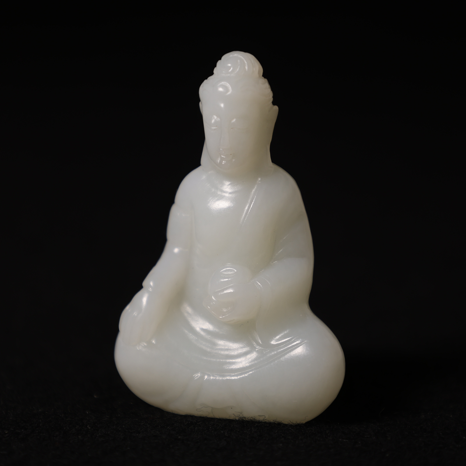 2Y4   清   和田玉坐佛挂坠