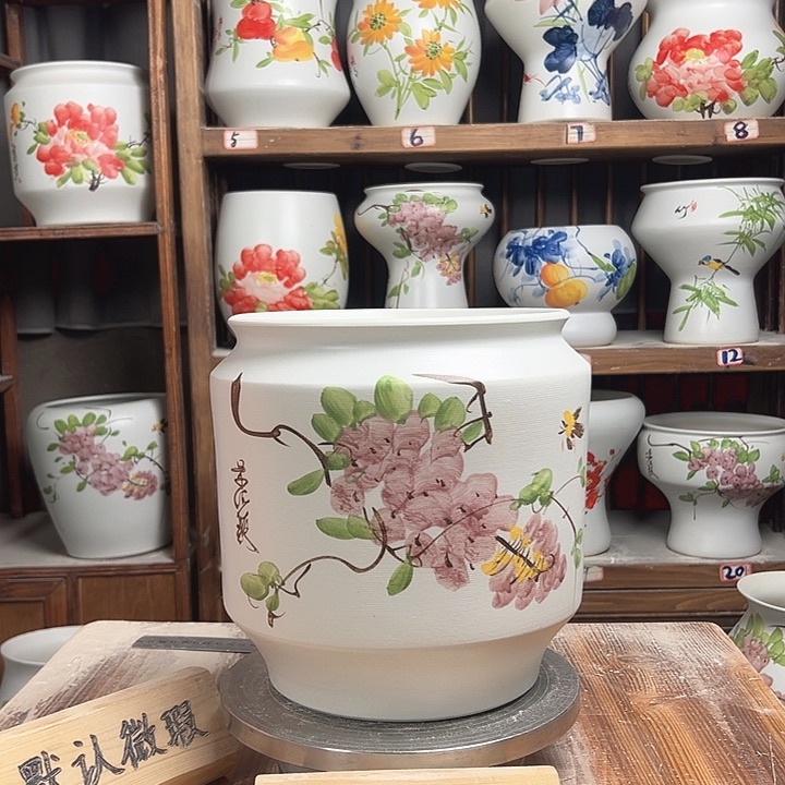 摆件电饭煲紫藤新款陶瓷陶瓷