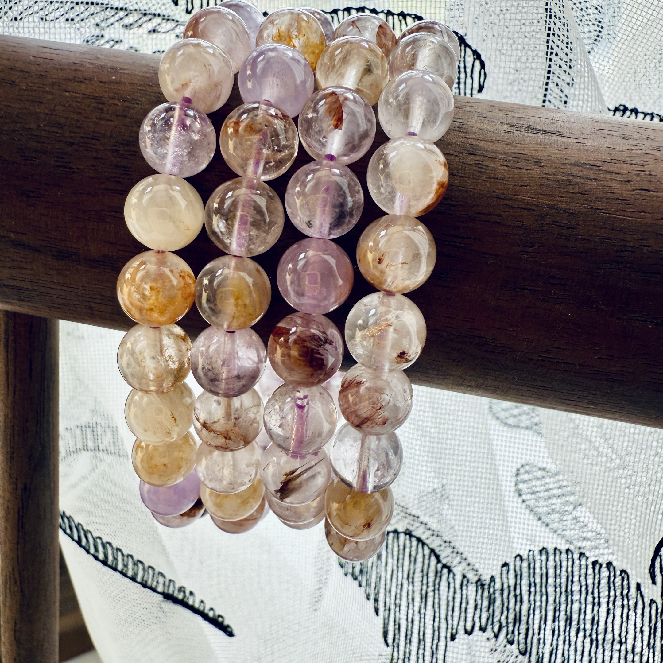 14#【如释重负否极泰来】减压仙女天然紫幽灵卡8-9mm（多样性发一条）