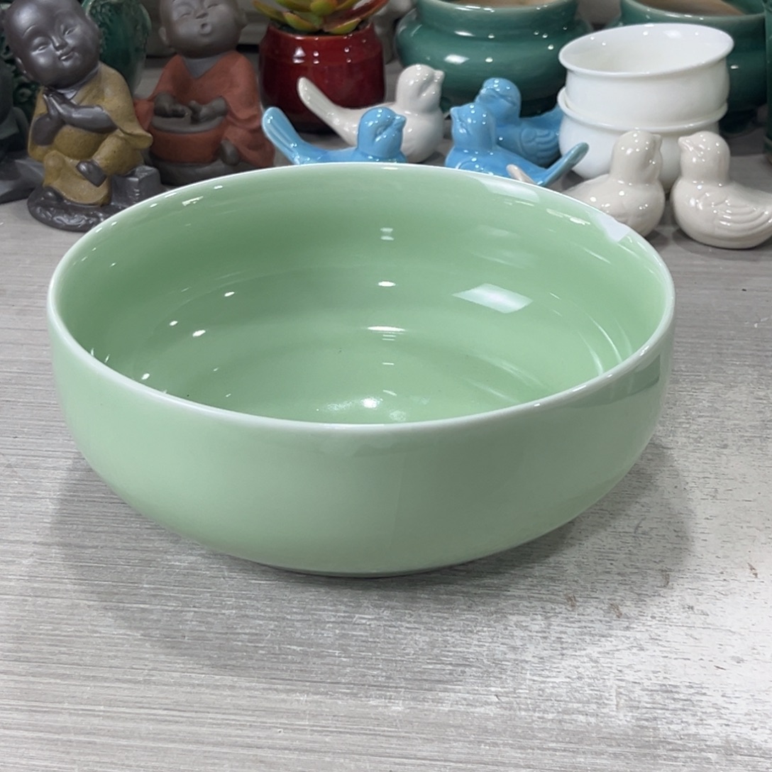 陶瓷绿植多肉微瑕花盆口径19*7.5无孔