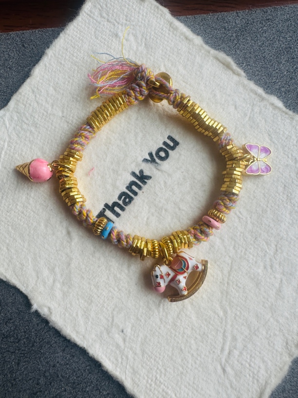 铜合金珐琅手链 古法盘缠手链女摇摇马平安编织绳小众设计高级感