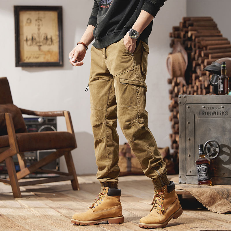 2025款休闲裤宽松潮流多口袋户外裤子男士百搭束脚裤弹力迷彩裤