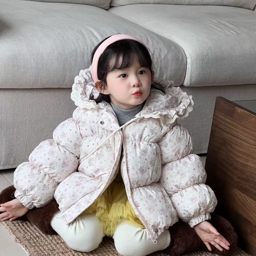 【BaoBao】实体品牌冬季加绒加厚女童碎花棉衣25225（汉服）