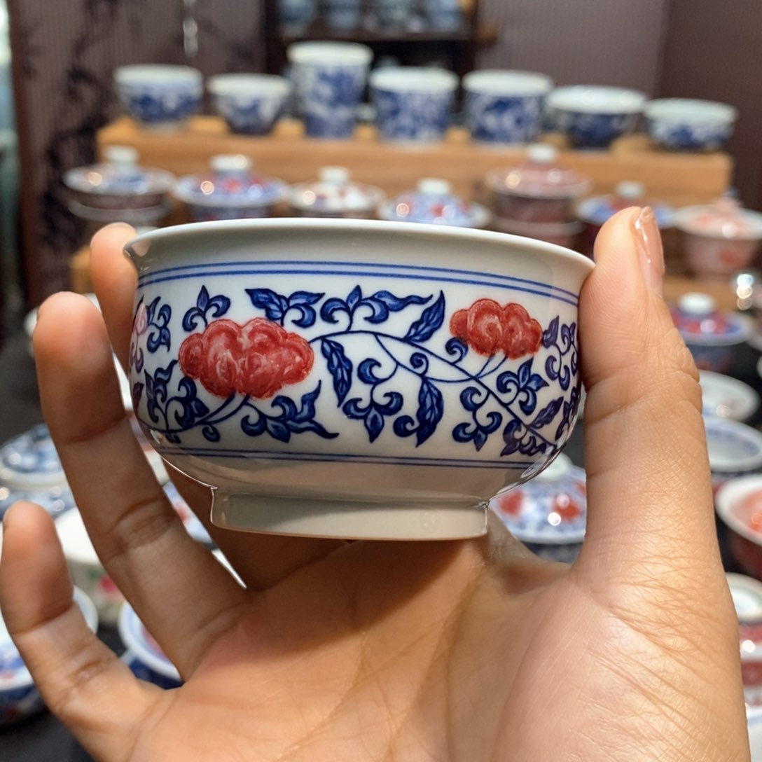 老*主人杯柴窑原矿手绘