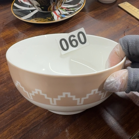 泥塑磁州窑出口碗一个口径14.5高 8