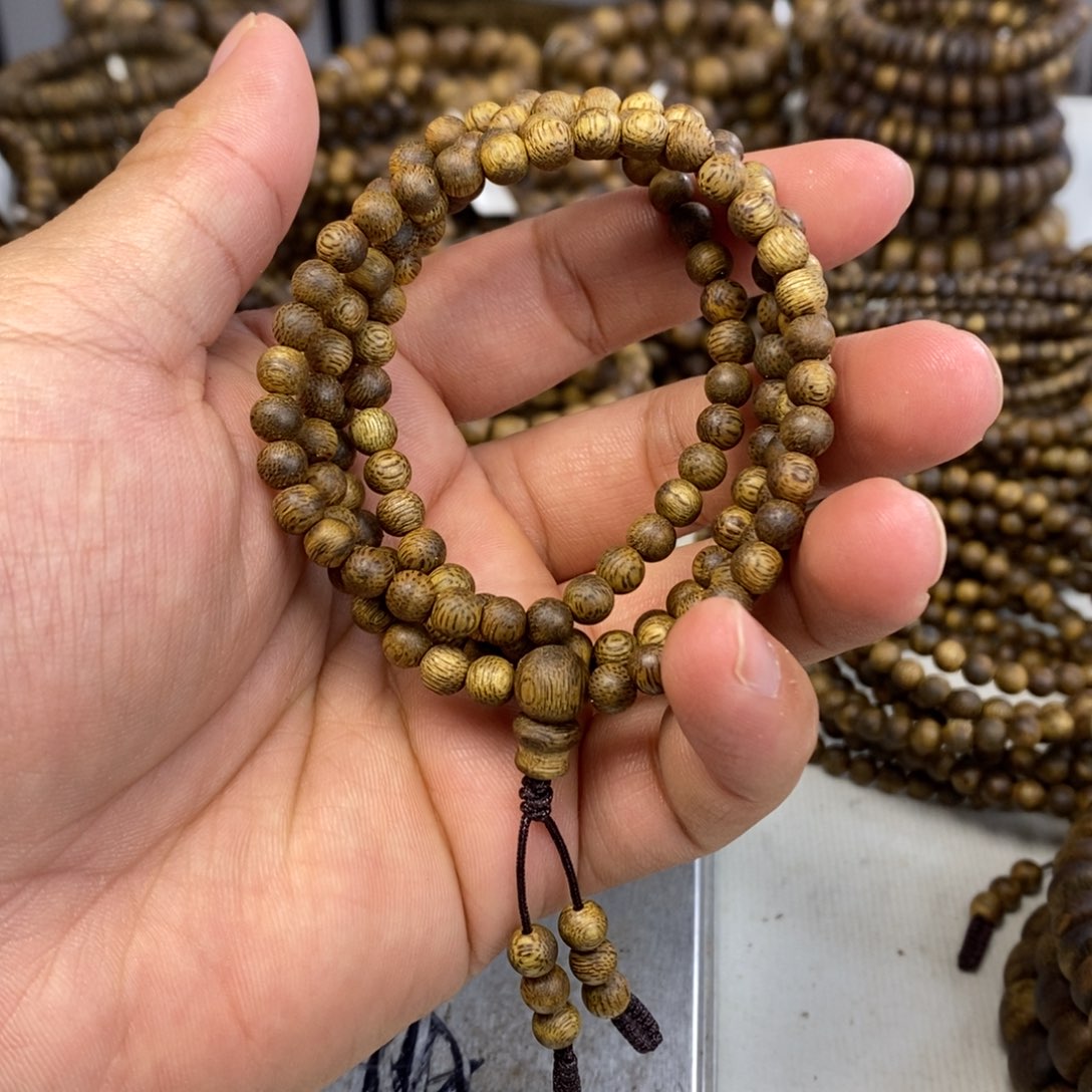 沉香手串奇楠沉香圆珠0.5多圈7.8克