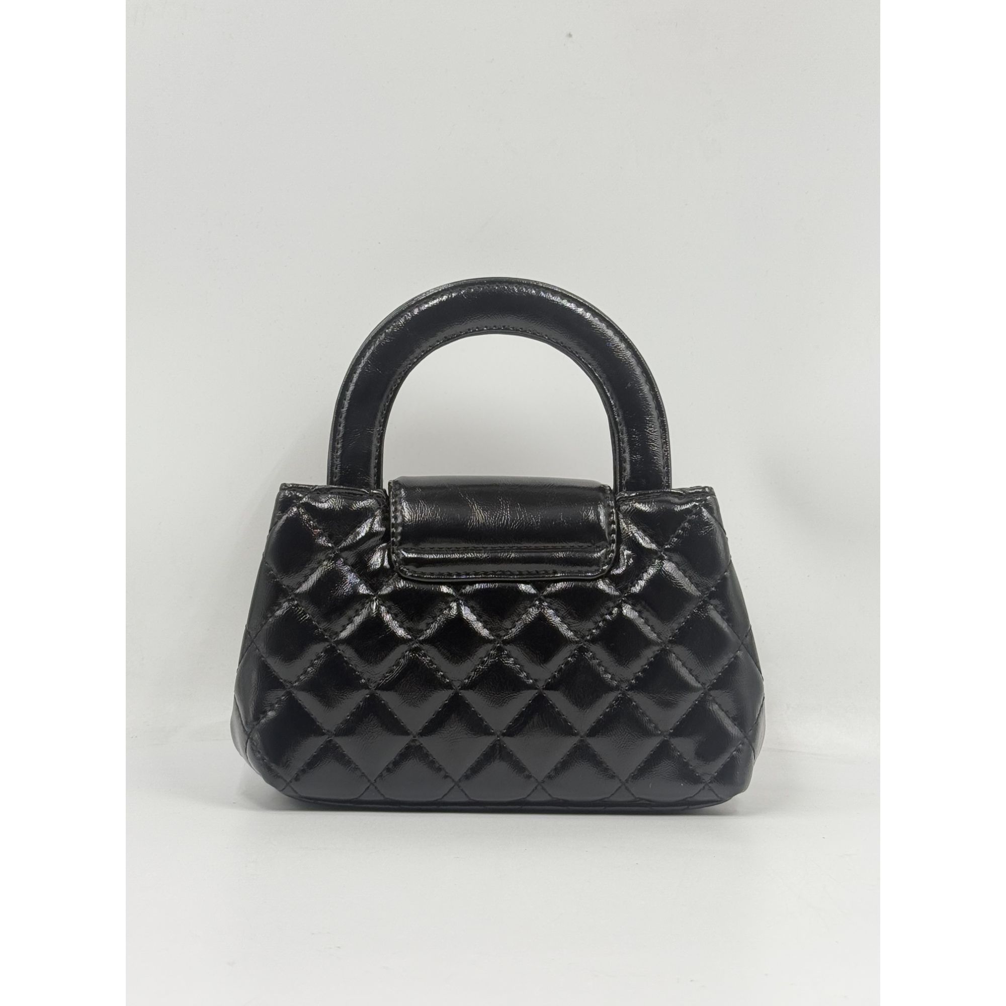 LQ-菱格手提【刘雯大表姐同款】黑色20cm-10429