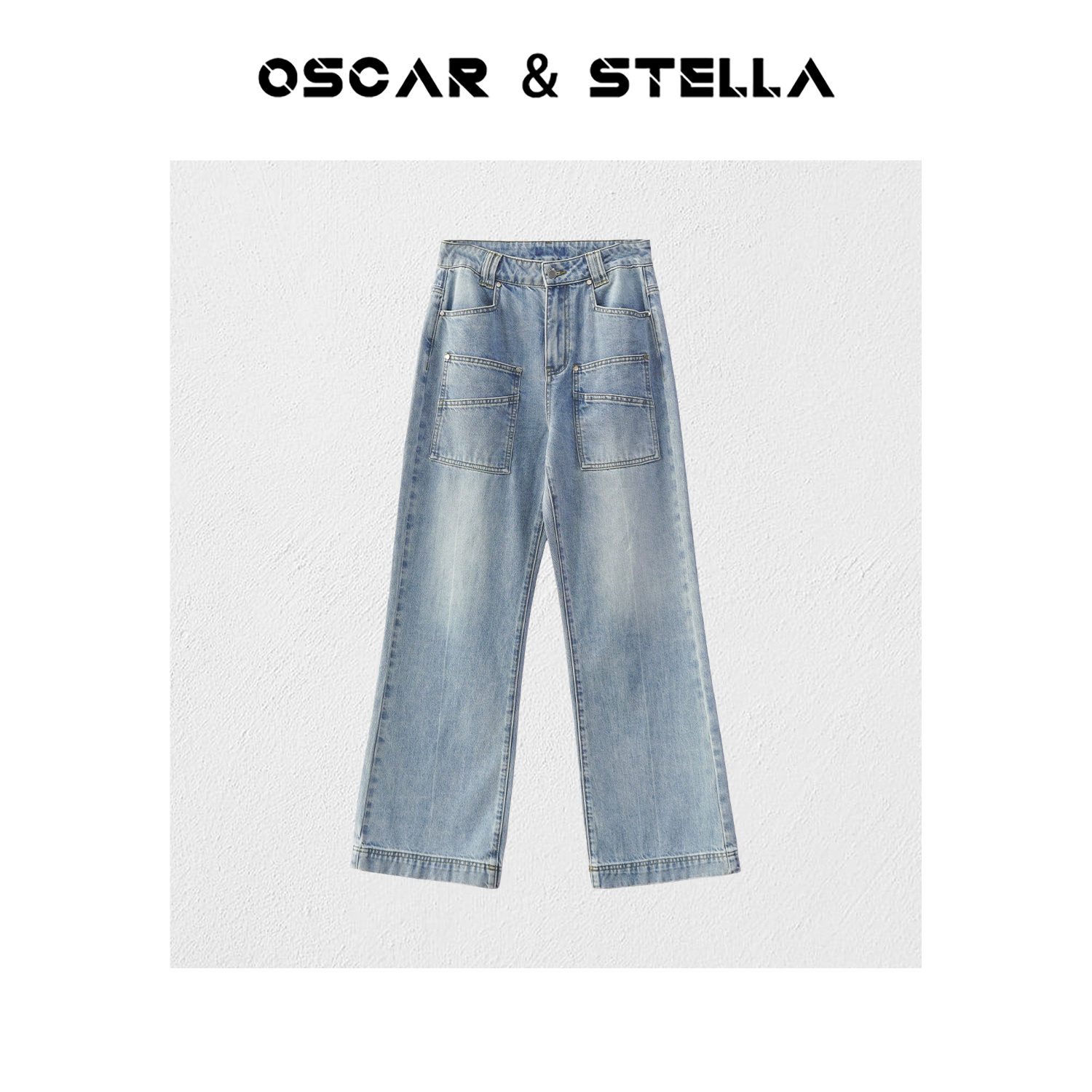 OSCAR&STELLA水洗复古百搭显瘦牛仔裤210-K0042