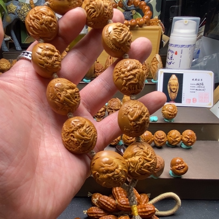 手串/手链橄榄核2.4   浮雕恶僧