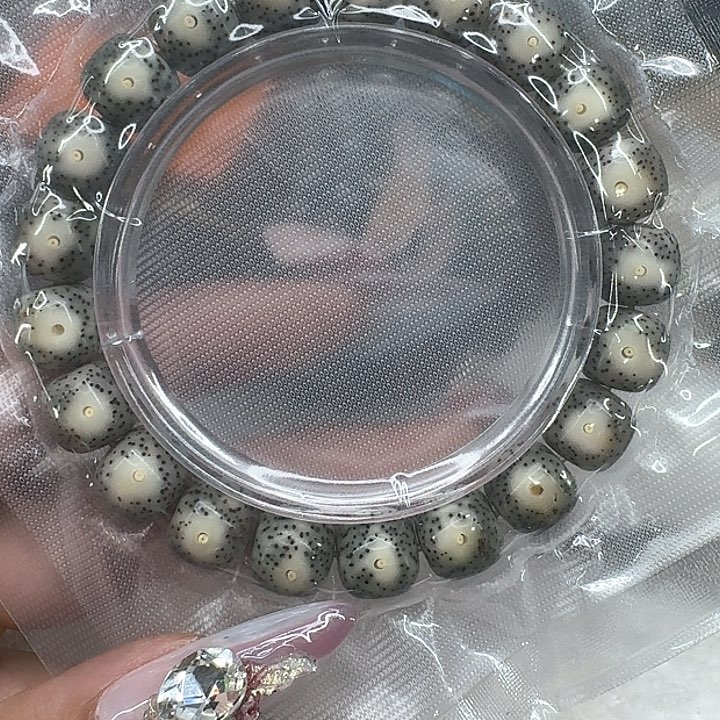 星月菩提手串441长老黑灰星月菩提11桶单圈