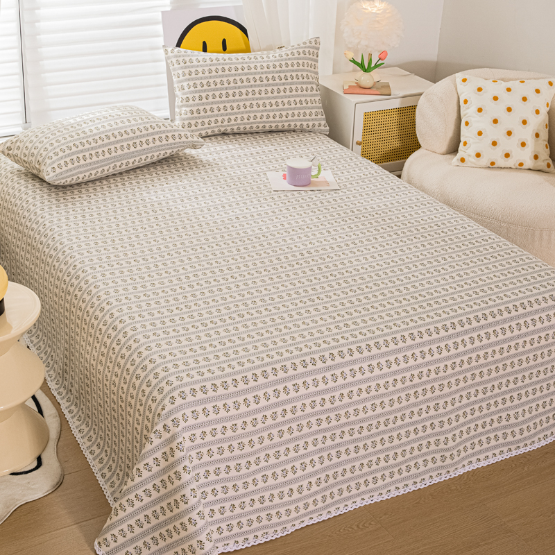 福利款[细纱]老粗布床单三件套空调软凉席四季通用单个床单炕单