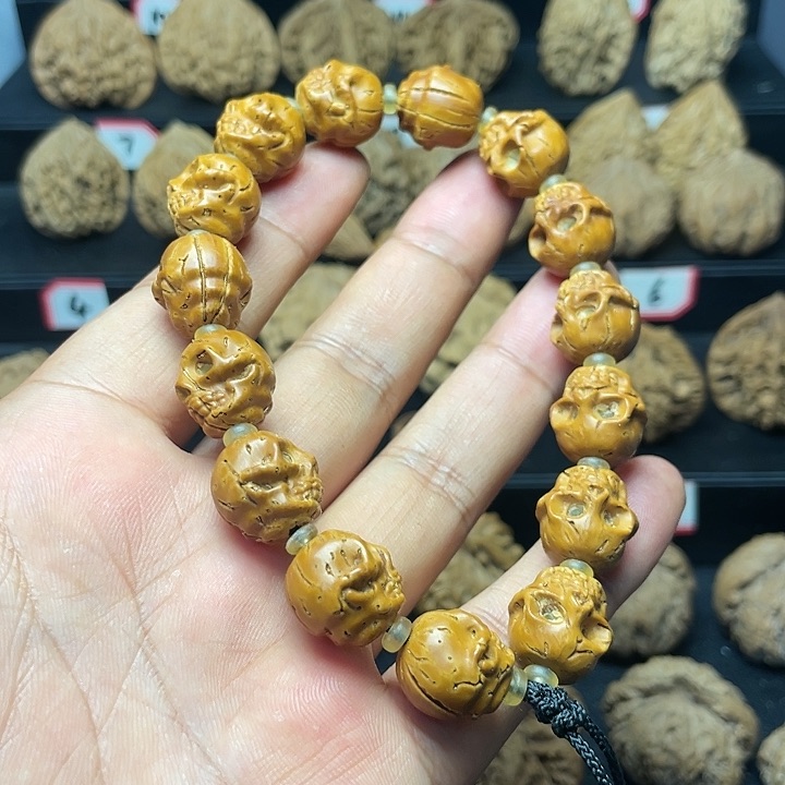 【闪购商品】文玩核桃把件精工骷髅15尺