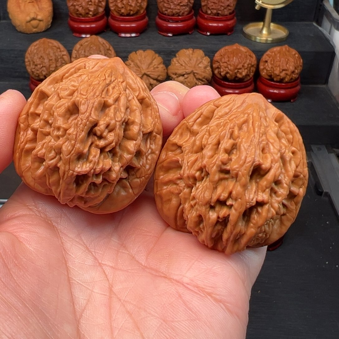 文玩核桃吊坠42全品麦穗虎头