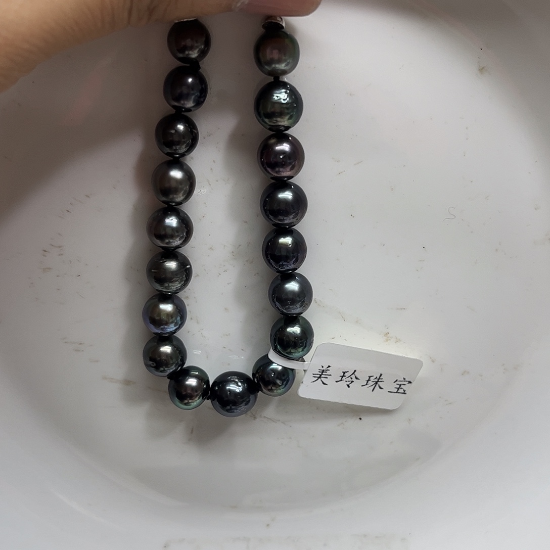 手绳银S925镶嵌海水珍珠