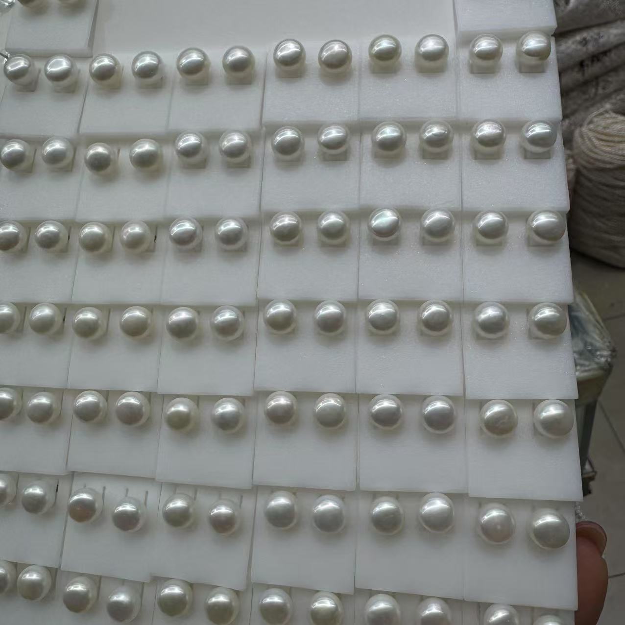 天然淡水珍珠耳饰卡9-10mm多样性发一