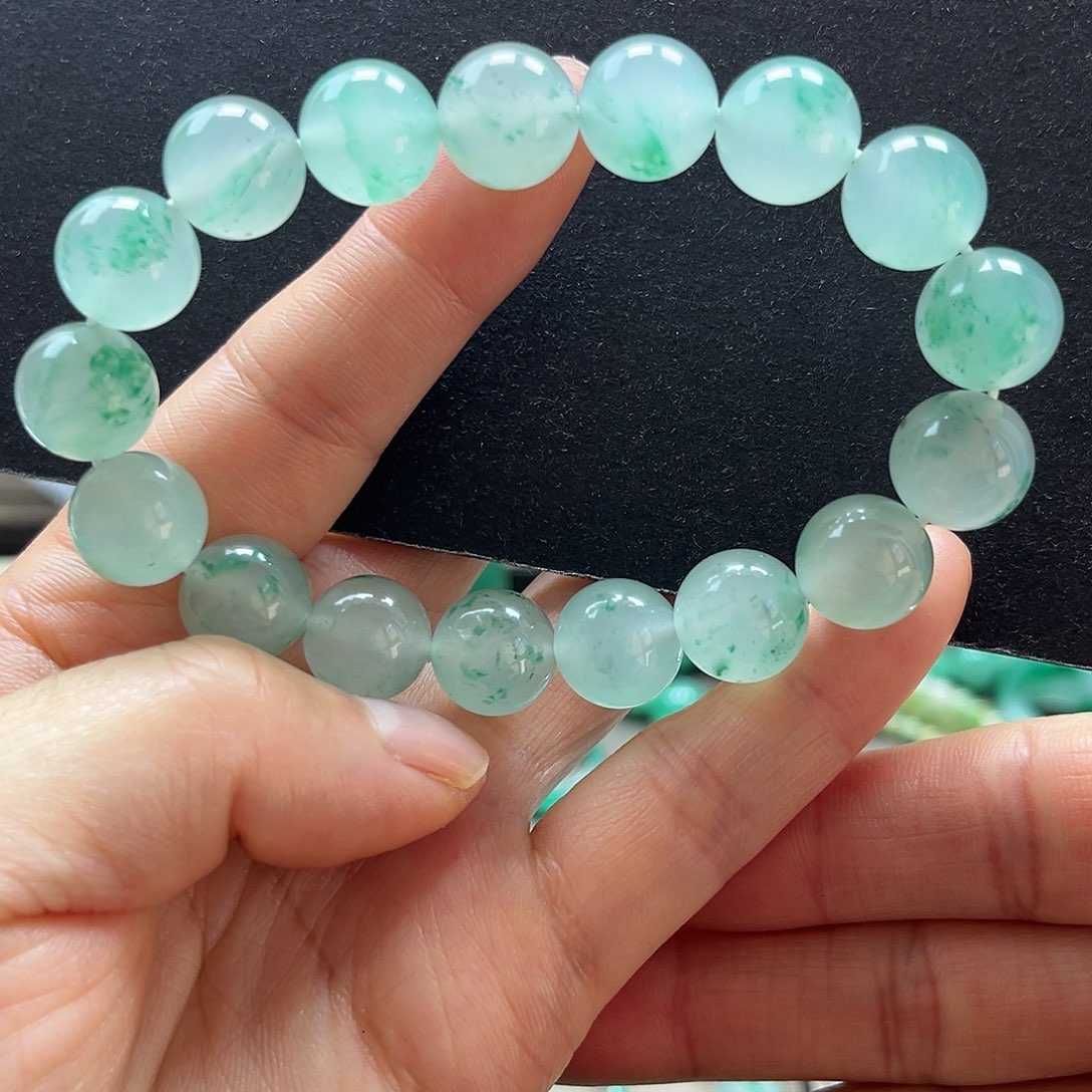 石英质玉未镶嵌手串手串12（微撒金）