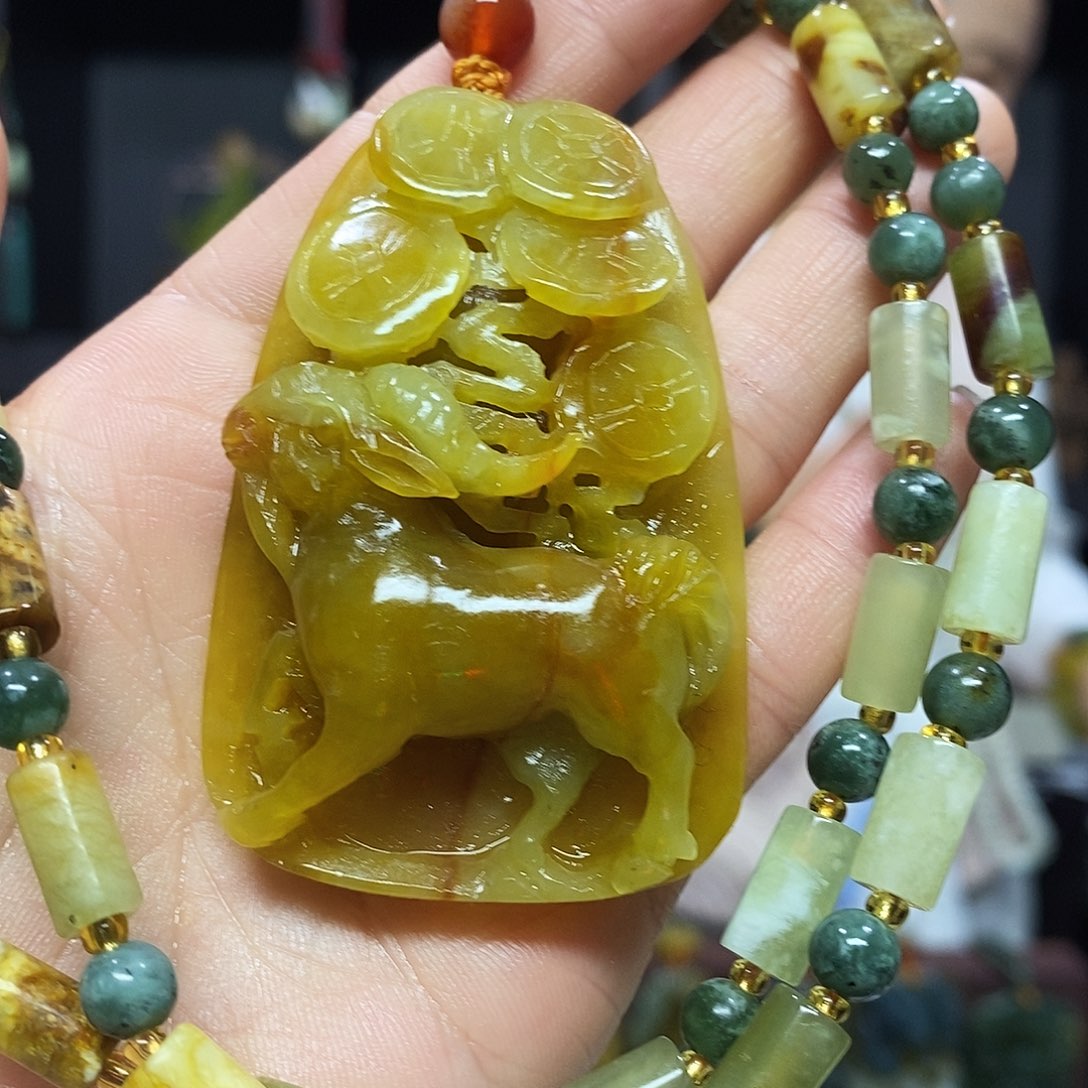 未镶嵌岫玉挂件吊坠手把件