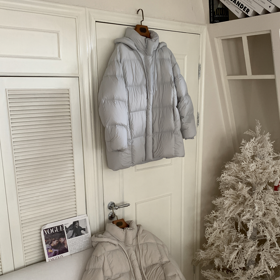 「大昕·暮白蓝山」2025冬季韩系新款高克重中长款羽绒服