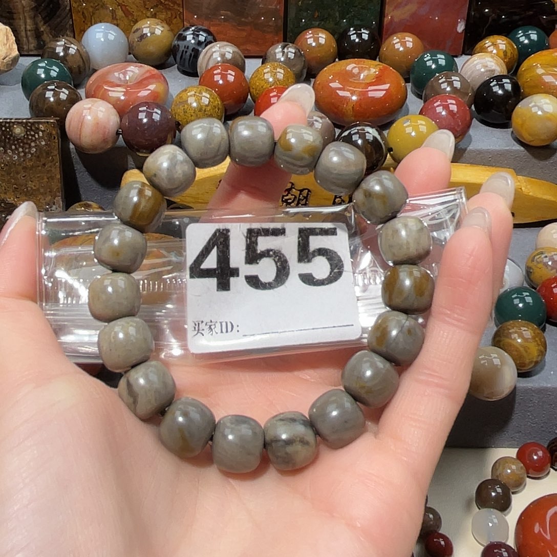 硅化玉未镶嵌天然北票硅化玉手串11.2