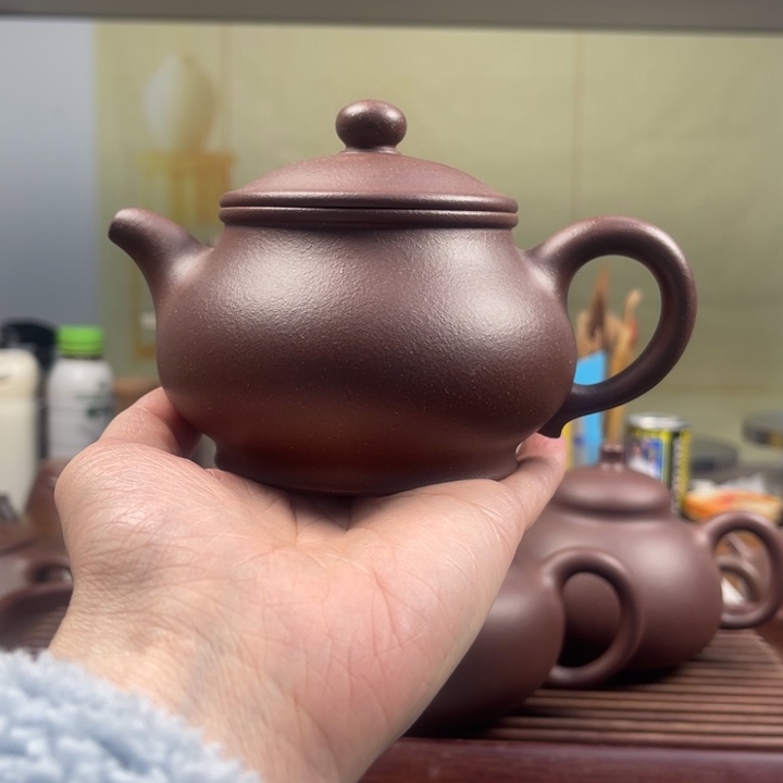 紫砂茶壶刘**-潘壶紫泥