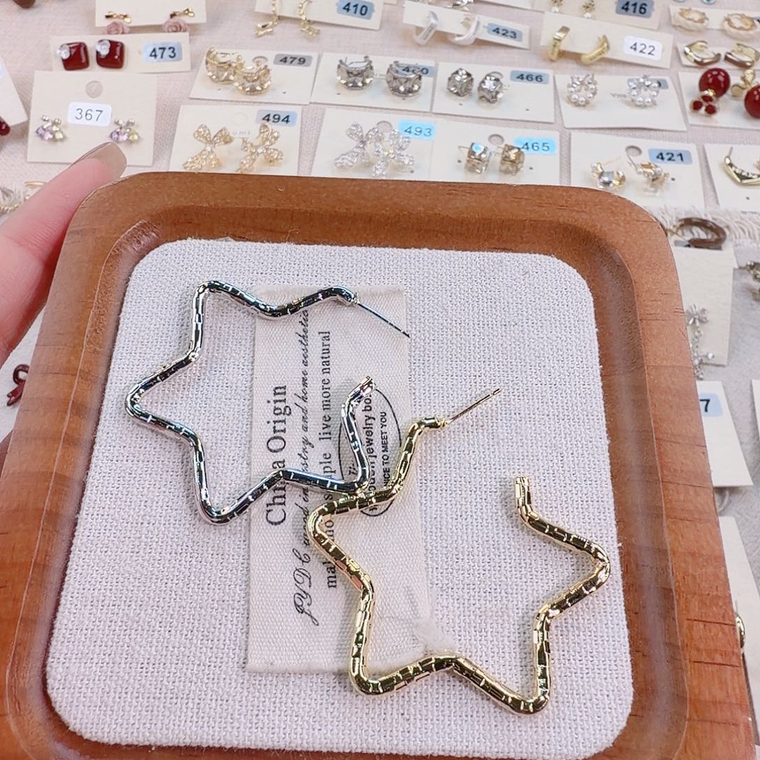 仿珍珠铜合金925银耳钉