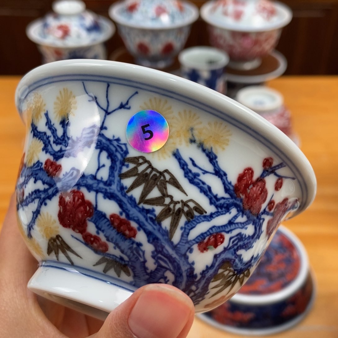 手绘现代茶具非古董