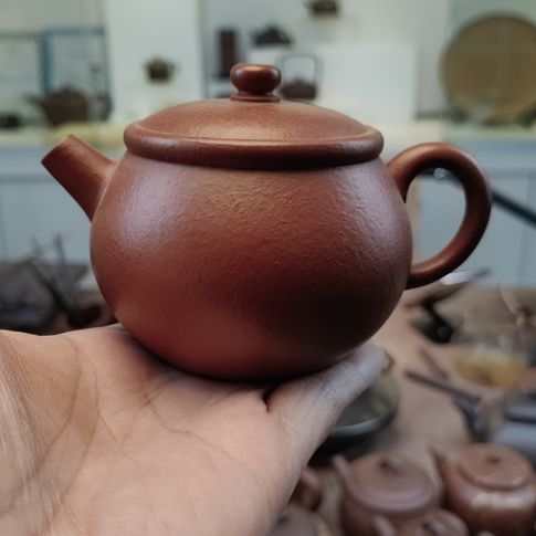 紫砂茶壶简*哥半手工朱泥壶小苹果